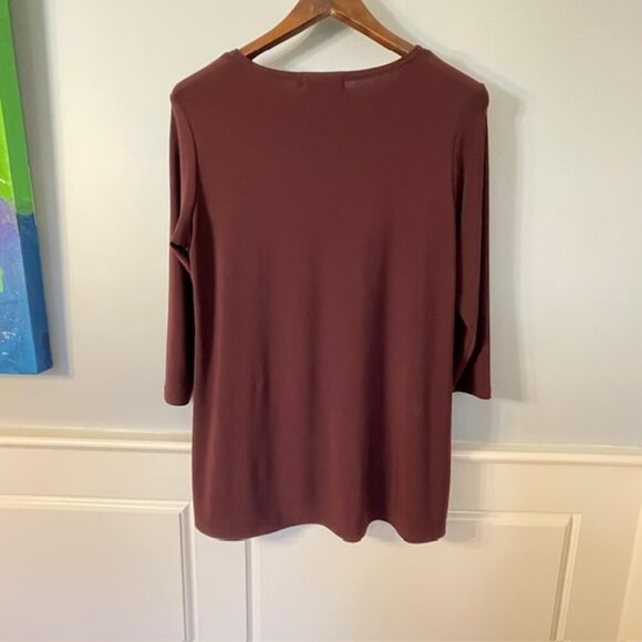 Sympli Canada Tunic Top Nu Ideal Wrinkle Resistant Easy Care Plum 12 - Picture 9 of 10
